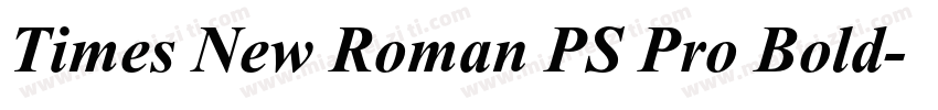 Times New Roman PS Pro Bold字体转换